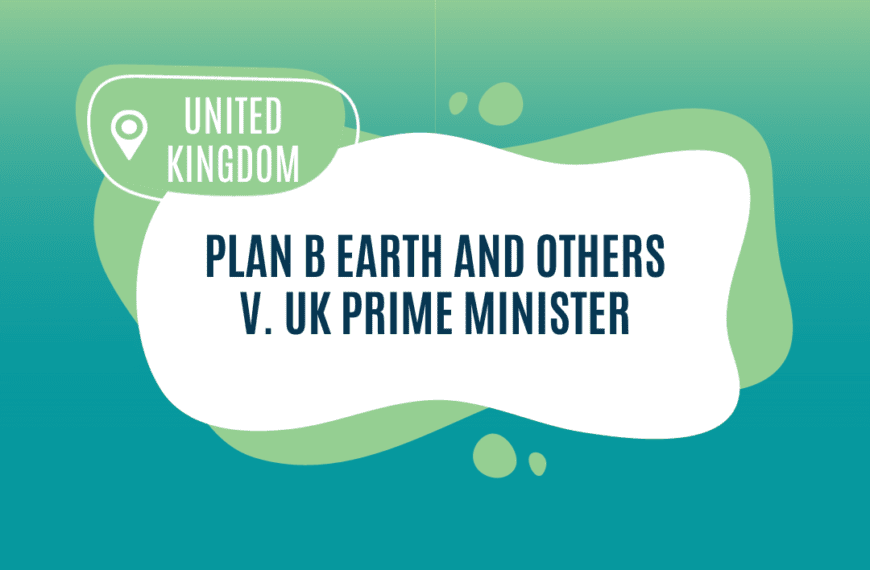 Plan B Earth and Others v. UK Prime Minister