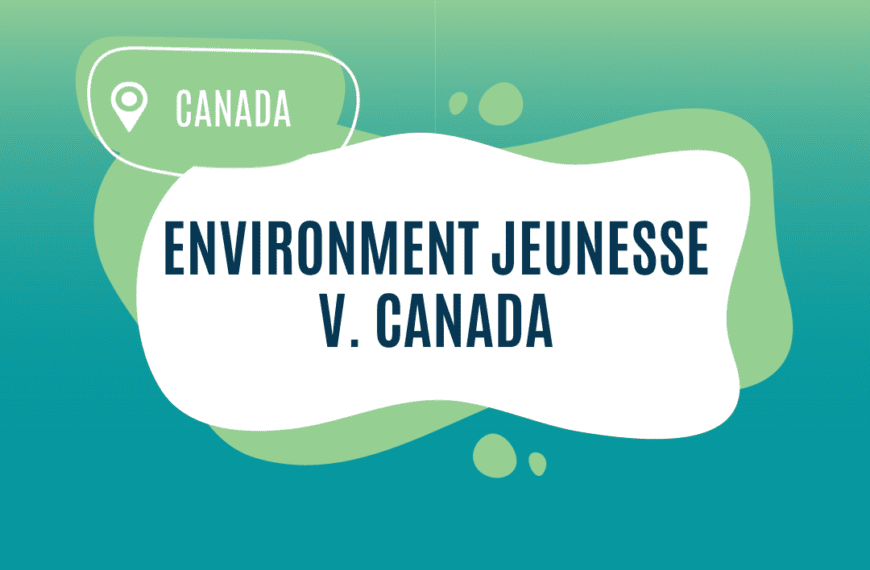 Environment Jeunesse v. Canada
