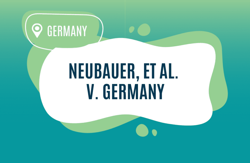 Neubauer, et al. v. Germany