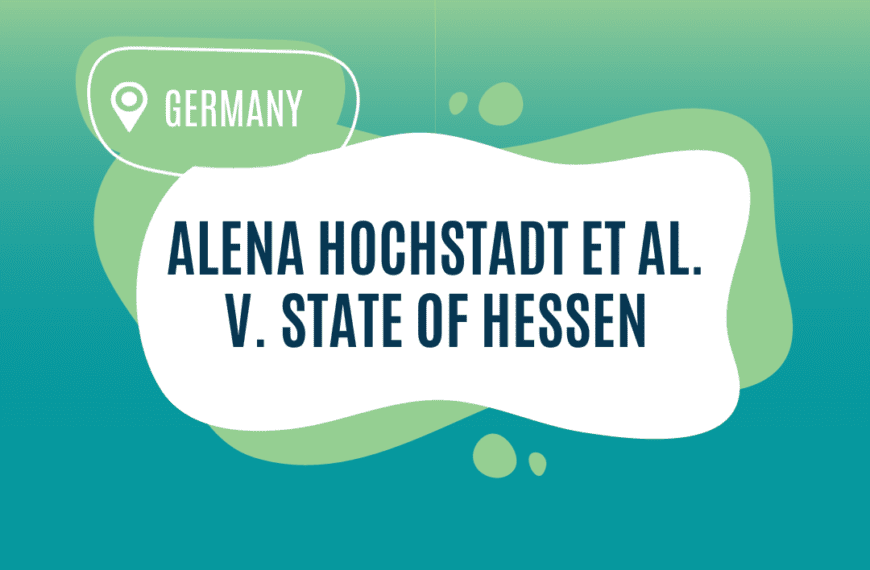 Alena Hochstadt, et al. v. State of Hessen&nbsp;